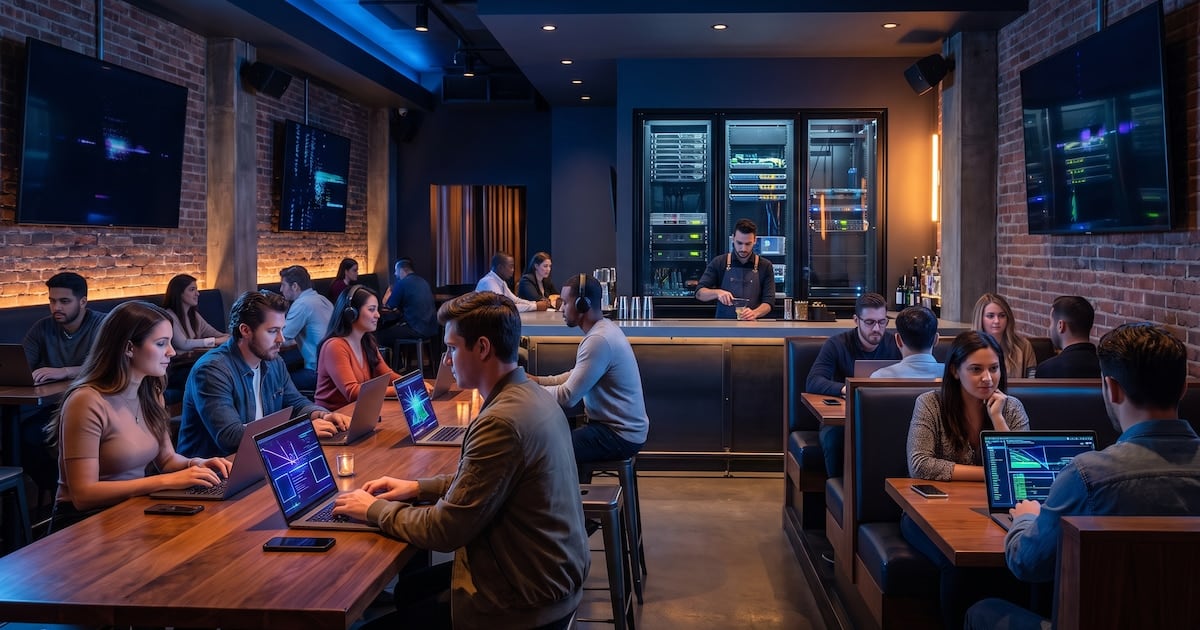 Café, wi-fi y GPU: cuando el bar te presta la inteligencia artificial