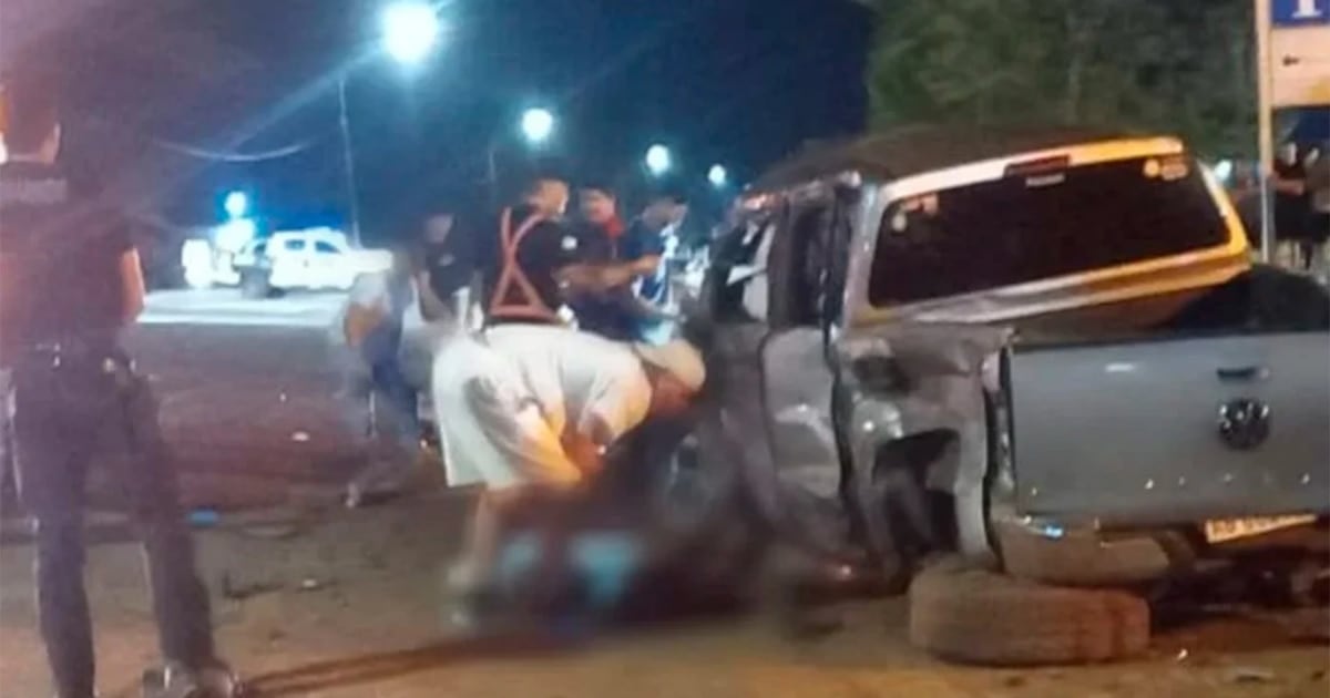 Misiones: dos muertos y cinco heridos tras una colisión frontal entre dos camionetas sobre la Ruta 14