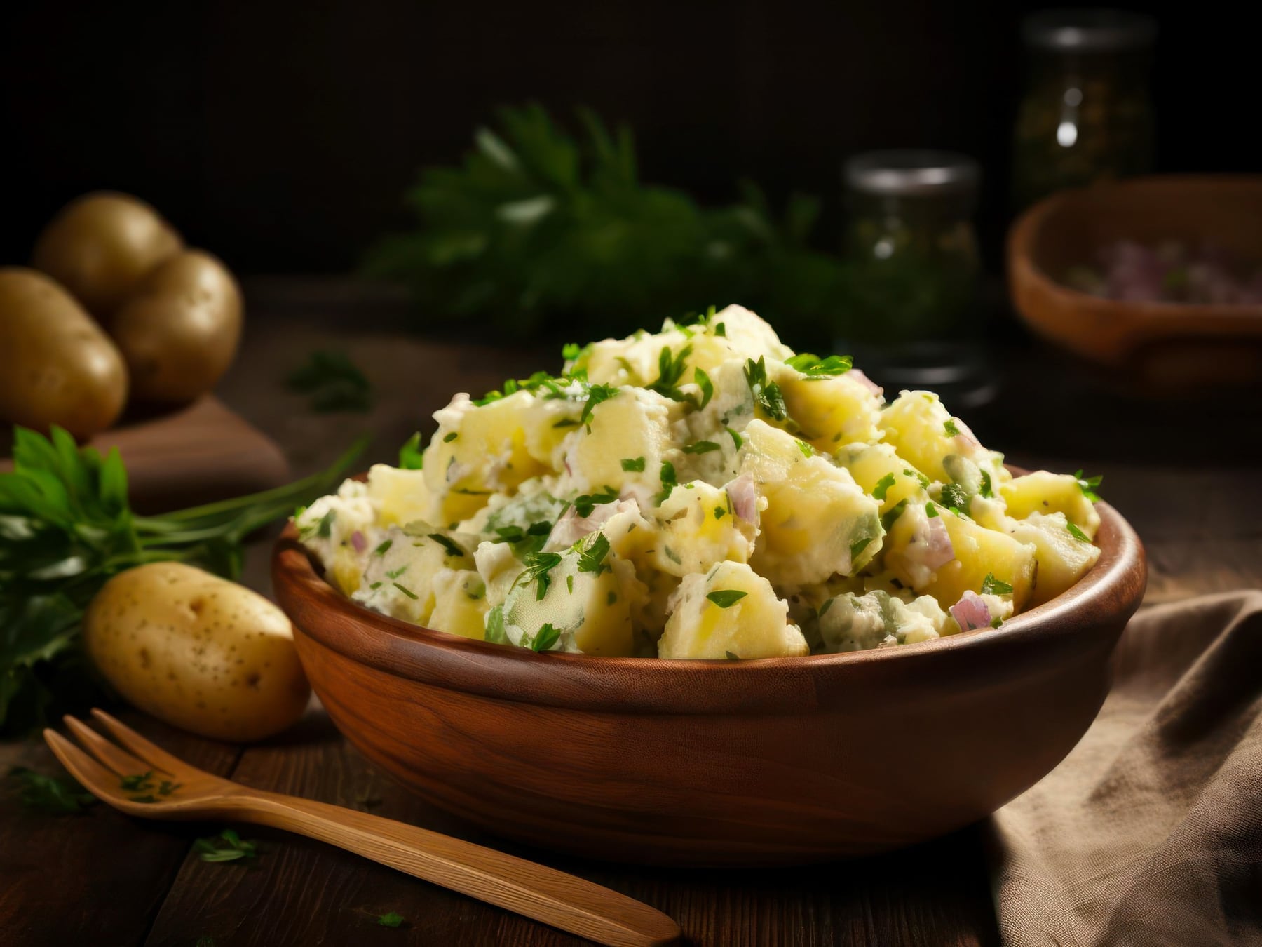 Ensalada de papa bien hecha: cremosa, firme y a la argentina