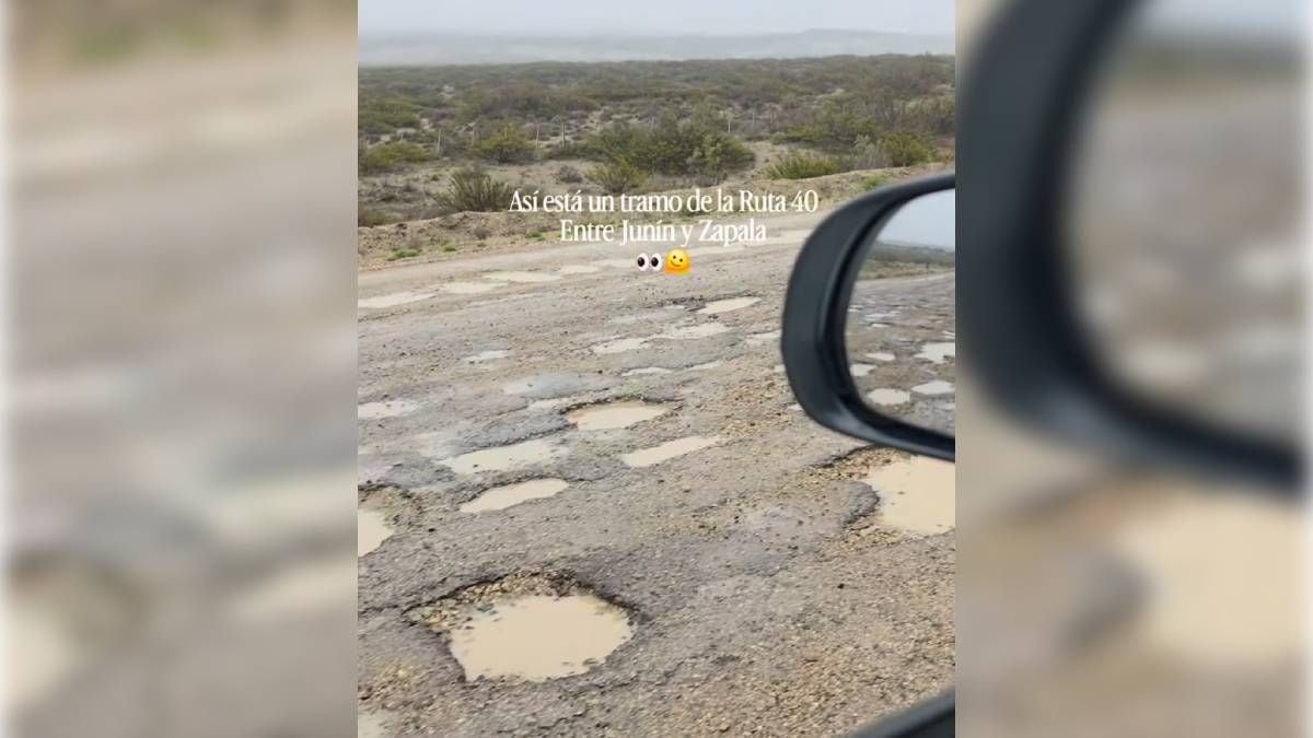 Treinta kilómetros de calzada rota: el tramo de la Ruta 40 que complica el viaje entre Junín de los Andes y Zapala