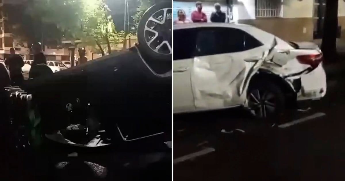 Volcadura con cinco heridos y una conductora detenida por alcoholemia en Caballito