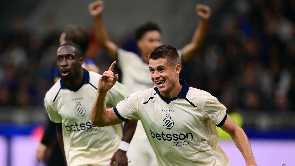 Triplete de Tresoldi y noche de locos: la Champions dejó a Brujas haciendo ruido en el Meazza