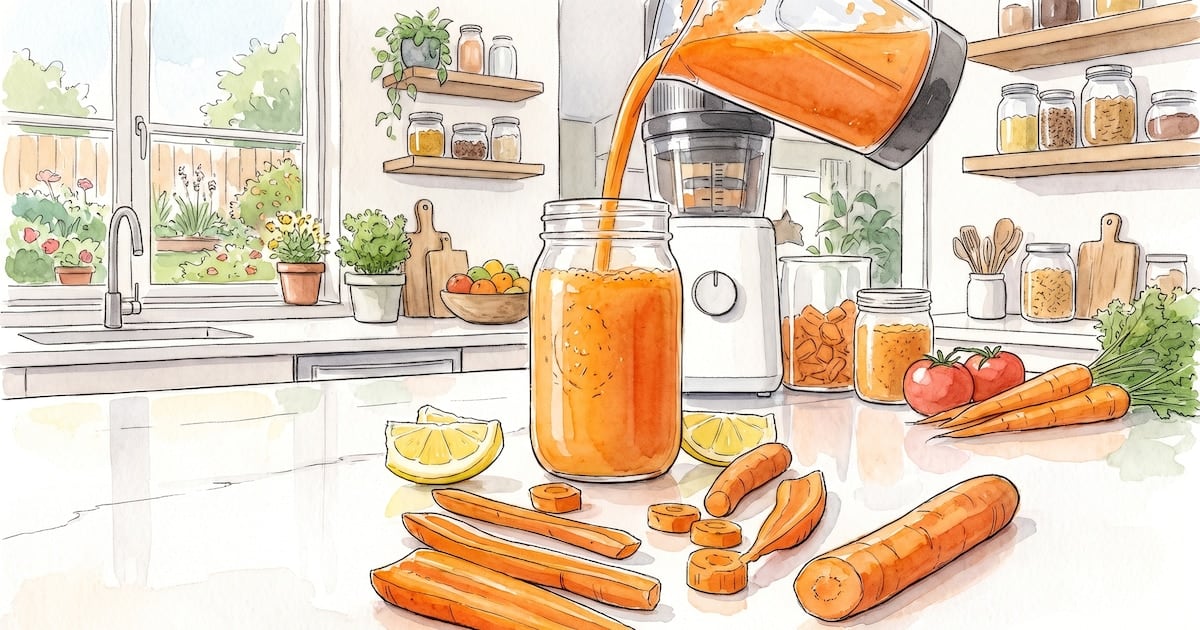 Entre el vaso y la raíz: por qué la zanahoria entera y su jugo no son lo mismo
