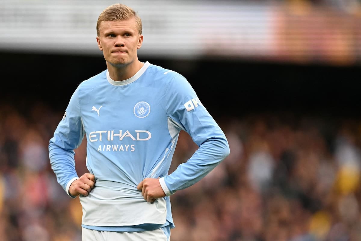 El City se afirma arriba con una goleada a domicilio que terminó con susto: Haaland se retiró cojeando